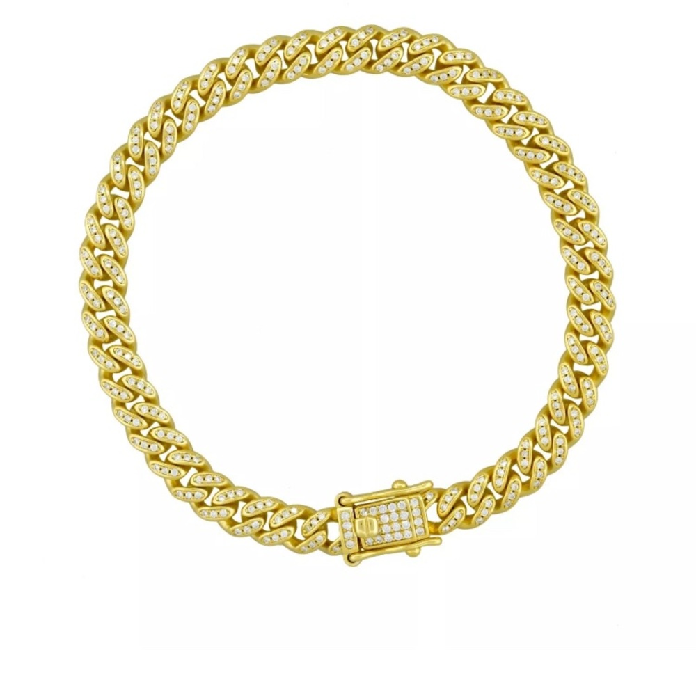 925 Sterling Silver 6.5 mm Miami Cuban CZ Bracelet